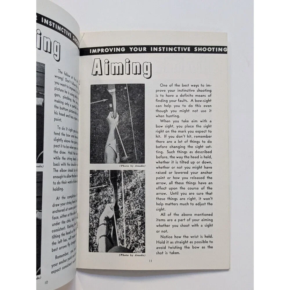 Improving Your Instinctive Shooting Booklet Archery Institute Chicago VTG c1950s